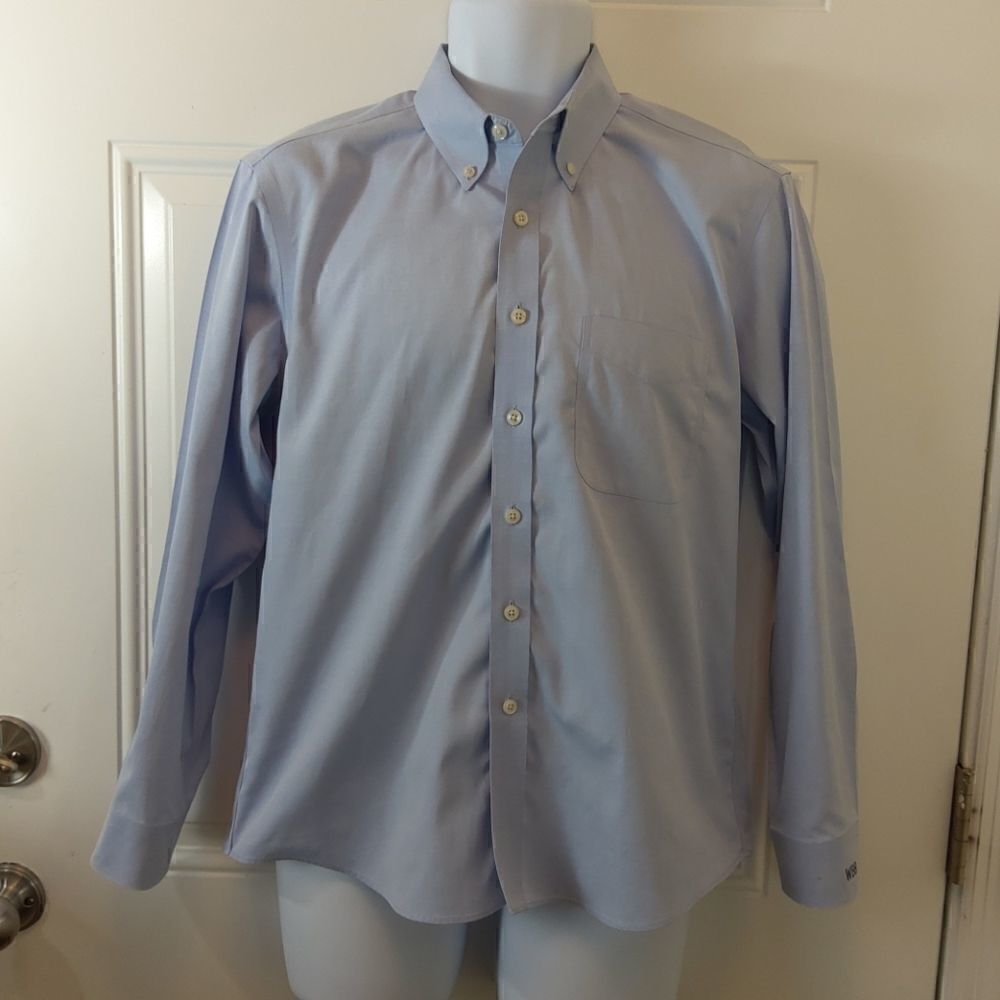 L.L. Bean light blue wrinkle free slim fit